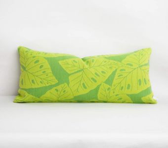 Indoor/Outdoor Sunbrella Radiant Kiwi - 24x12 Throw Pillow