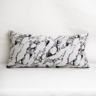Indoor/Outdoor Sunbrella Marble Quarry - 24x12 Throw Pillow