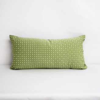 Indoor Patio Lane Olive Dots - 24x12 Throw Pillow