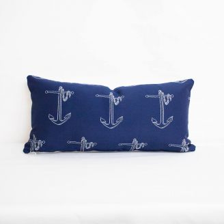 Indoor Duralee Navy 15704 - 24x12 Throw Pillow