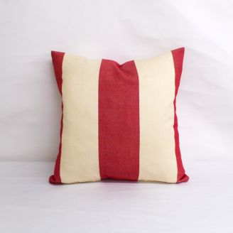 Indoor Patio Lane Cabana Red Stripe - 18x18 Throw Pillow