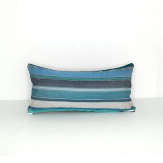 Indoor/Outdoor Sunbrella Ascend Oasis - 24x12 Horizontal Stripes Throw Pillow