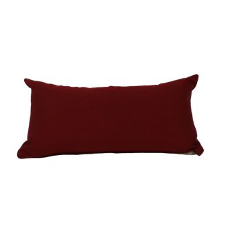 Indoor/Outdoor Sunbrella Canvas Burgundy - 24x12 Throw Pillow