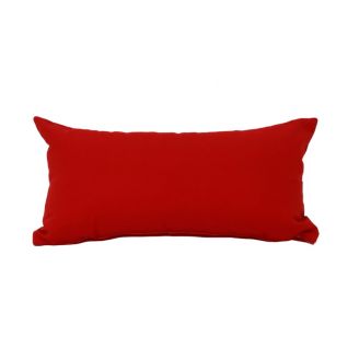 Indoor/Outdoor Sunbrella Canvas Logo Red - 24x12 Throw Pillow