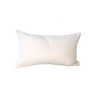 Indoor/Outdoor Sunbrella Canvas White - 20x12 Throw Pillow