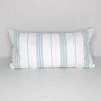 Indoor Patio Lane Caribbean Blue Stripe - 24x12 Throw Pillow