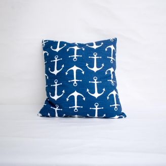 Indoor/Outdoor Patio Lane Anchor Blue - 18x18 Throw Pillow