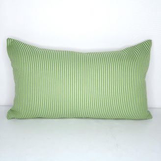 Indoor/Outdoor Duralee Sunbrella Spring Green (Dark Side) - 20x12 Vertical Stripes Throw Pillow