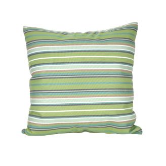 Indoor/Outdoor Sunbrella Foster Surfside - 18x18 Horizontal Stripes Throw Pillow