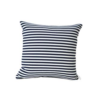 Indoor Kravet Grosgrain Navy - 18x18 Horizontal Stripes Throw Pillow
