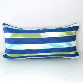 Indoor Patio Lane Beach Blend - 24x12 Horizontal Stripes Throw Pillow