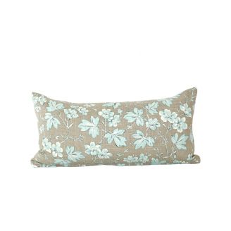 Indoor Patio Lane Floral Blueprint - 24x12 Throw Pillow