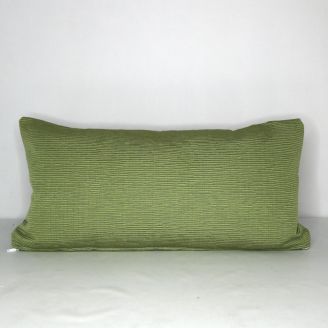 Indoor Patio Lane Green Bamboo - 24x12 Horizontal Stripes Throw Pillow