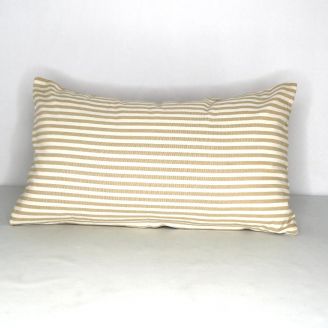 Indoor Patio Lane Khaki Stripe - 20x12 Horizontal Stripes Throw Pillow