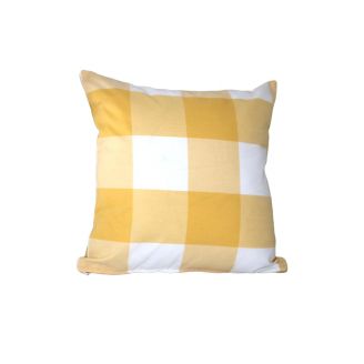 Indoor Patio Lane Lemon Check - 18x18 Throw Pillow