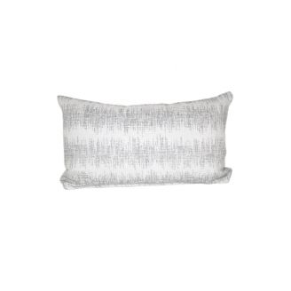 Indoor/Outdoor Sunbrella Thibaut Danube Ikat Stripe Sterling Grey - 20x12 Horizontal Stripes Throw Pillow