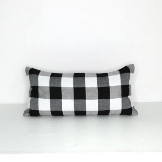 Indoor/Outdoor Silver State Sunbrella Cambridge Granite - 24x12 Vertical Stripes Throw Pillow