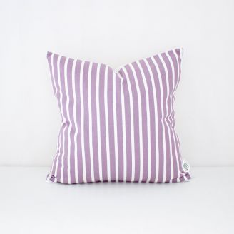Indoor Clarke and Clarke Stowe Lavender - 20x20 Vertical Stripes Throw Pillow