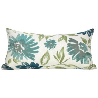 Indoor/Outdoor Sunbrella Violetta Baltic - 24x12 Throw Pillow