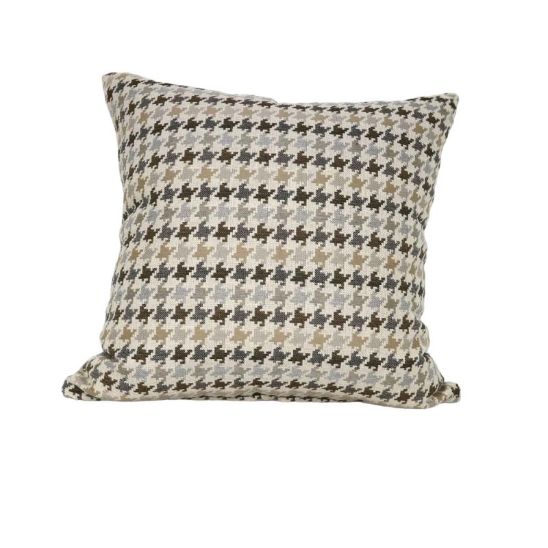 Indoor/Outdoor Sunbrella Bingham Graphite 24x24 Throw Pillow